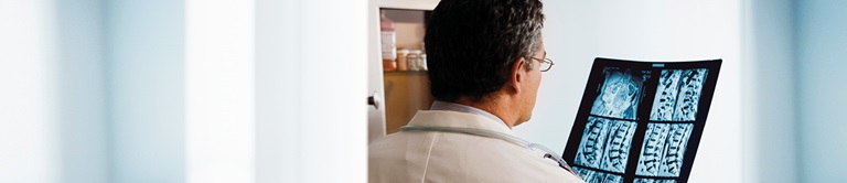 doctor looking at a scan