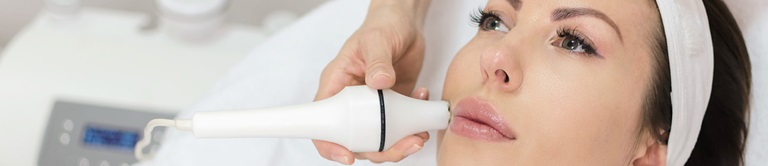 woman getting laser hair removal