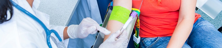preparing a patients arm for a shot