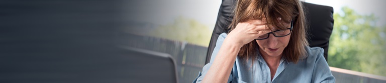 woman focusing